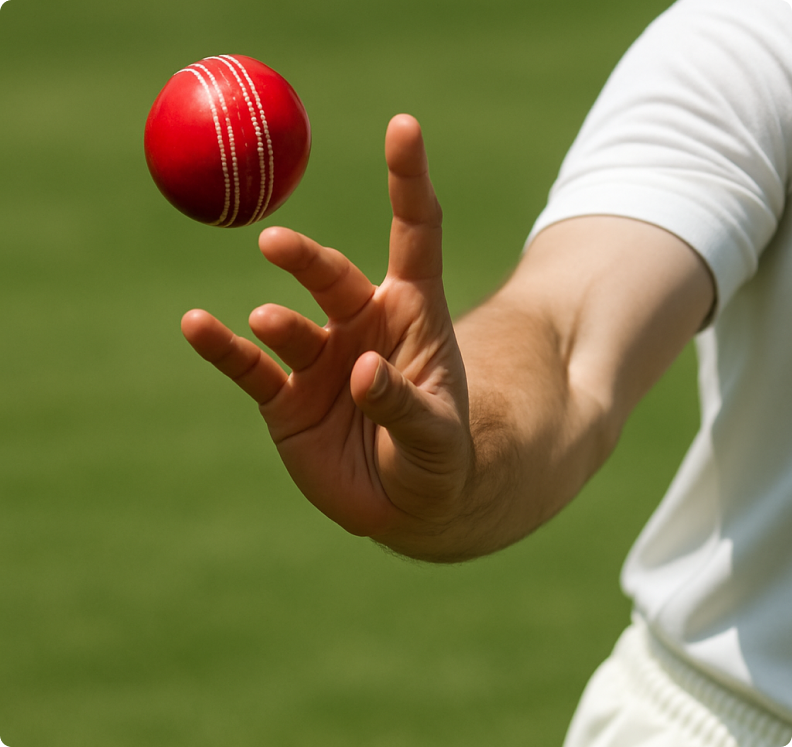 XL1 leather match ball - premium cricket equipment in action